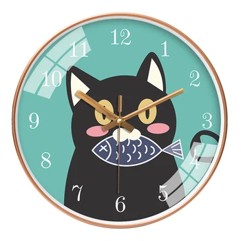 

Cute Cartoon Wall Clock Simple Creative Personality Digital Modern Silent Living Room Wall Clock Reloj Pared Home Decor DB60WC
