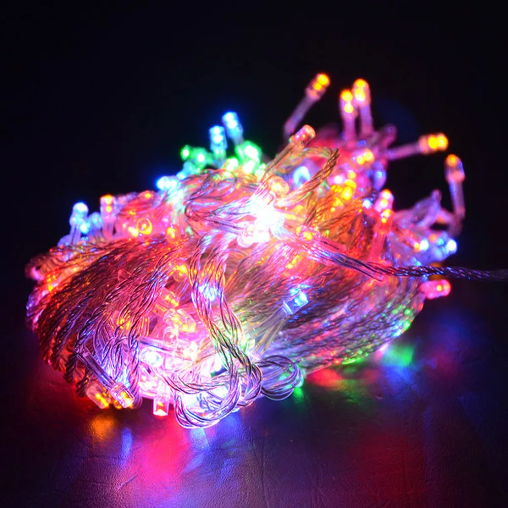 Colorful10X100 10 м 100 светодиодный гирлянда, светодиодный шнур, рождественские украшения, новогодние украшения, рождественские елки, Рождественский Декор, Navidad - Цвет: Colorful10X100