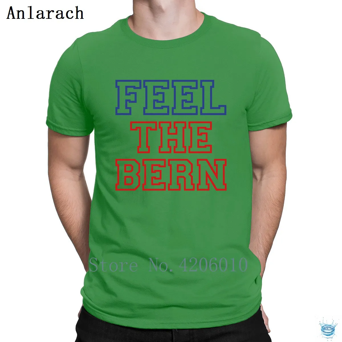 Feel The Bern футболки с принтом Новинка Круглый вырез футболка для мужчин новейшие мужские Awesome Anlarach Crazy