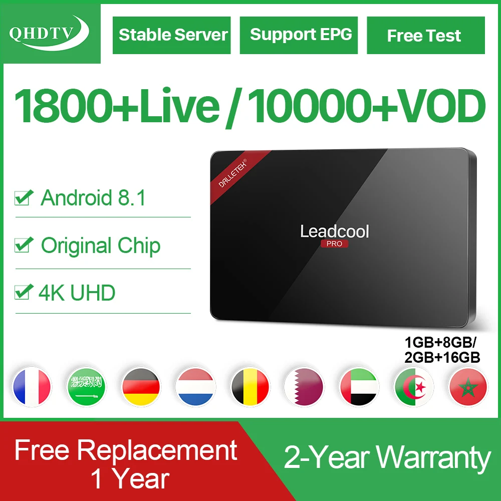 

IPTV Subscription Arabic France IPTV Spain Leadcool Pro Tv Box RK3229 Smart IPTV Italia Nederland Turkey Portugal Germany IP TV
