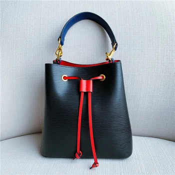 

cow genuine leather shoulder bag ladies messenger bag fashion casual small bag handbag handbag solid color female bag bucket bag