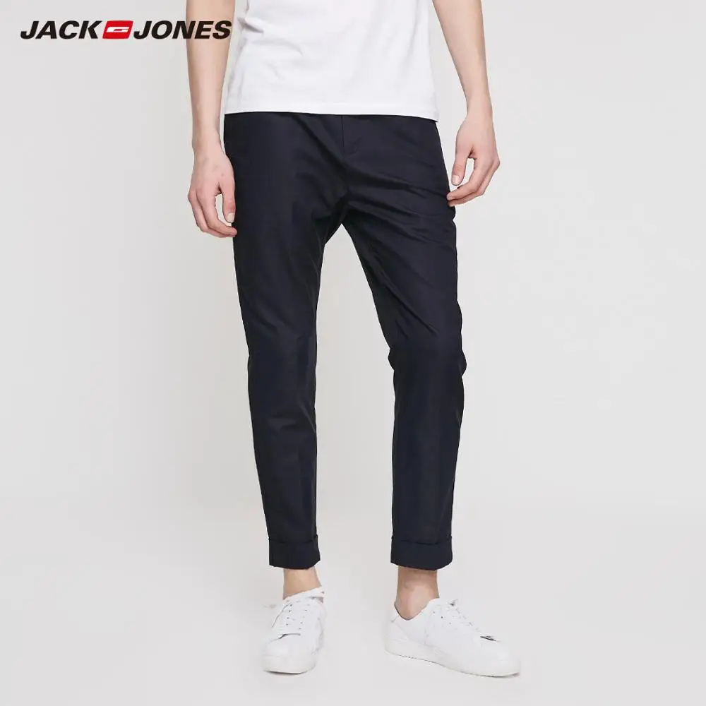 JackJones модный мужской деловой облегающий укороченный костюм до щиколотки брюки