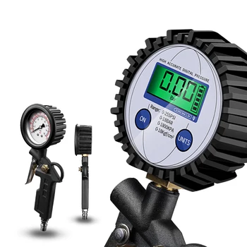

Digital Car Tyre Tire Air Pressure Dial Manometer Inflator Gauge Display LED Backlight Vehicle Tester Inflation Monitoring Meter