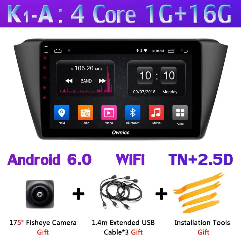360 ° ×AHD панорамная камера 4G LTE Android 9,0 4 Гб+ 64 Гб DSP CarPlay Автомобильный gps радио плеер для Skoda Fabia mk3 - Цвет: K1-A