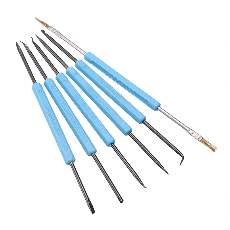 

6Pcs/Set Desoldering Aid Tool Welding Auxiliary Solder Assist For PCB Welding Soldering Repair Assembly Work Hand Tools