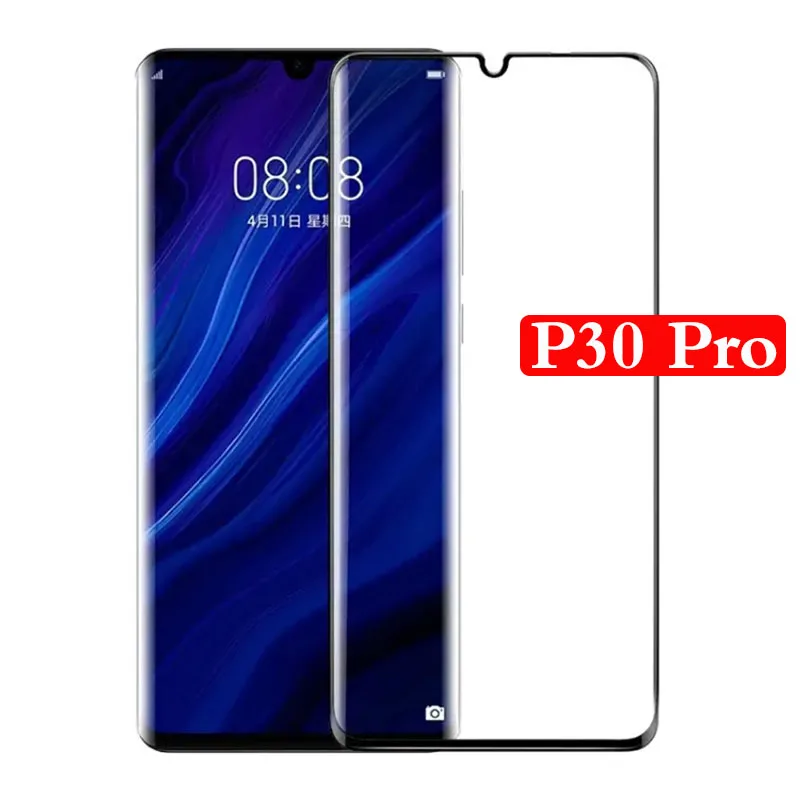 

mobile phone screen protector for huawei p30 pro protective glass shell accessories on huaweip30 huawey p30pro p 30 full glue 5d