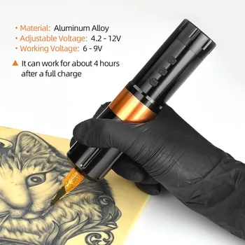 

Blue Light Adjustable Portable Tattoo Machine Pen Electric Rotating Tattoo Machine Power Driven Integrated Tattoo Tool