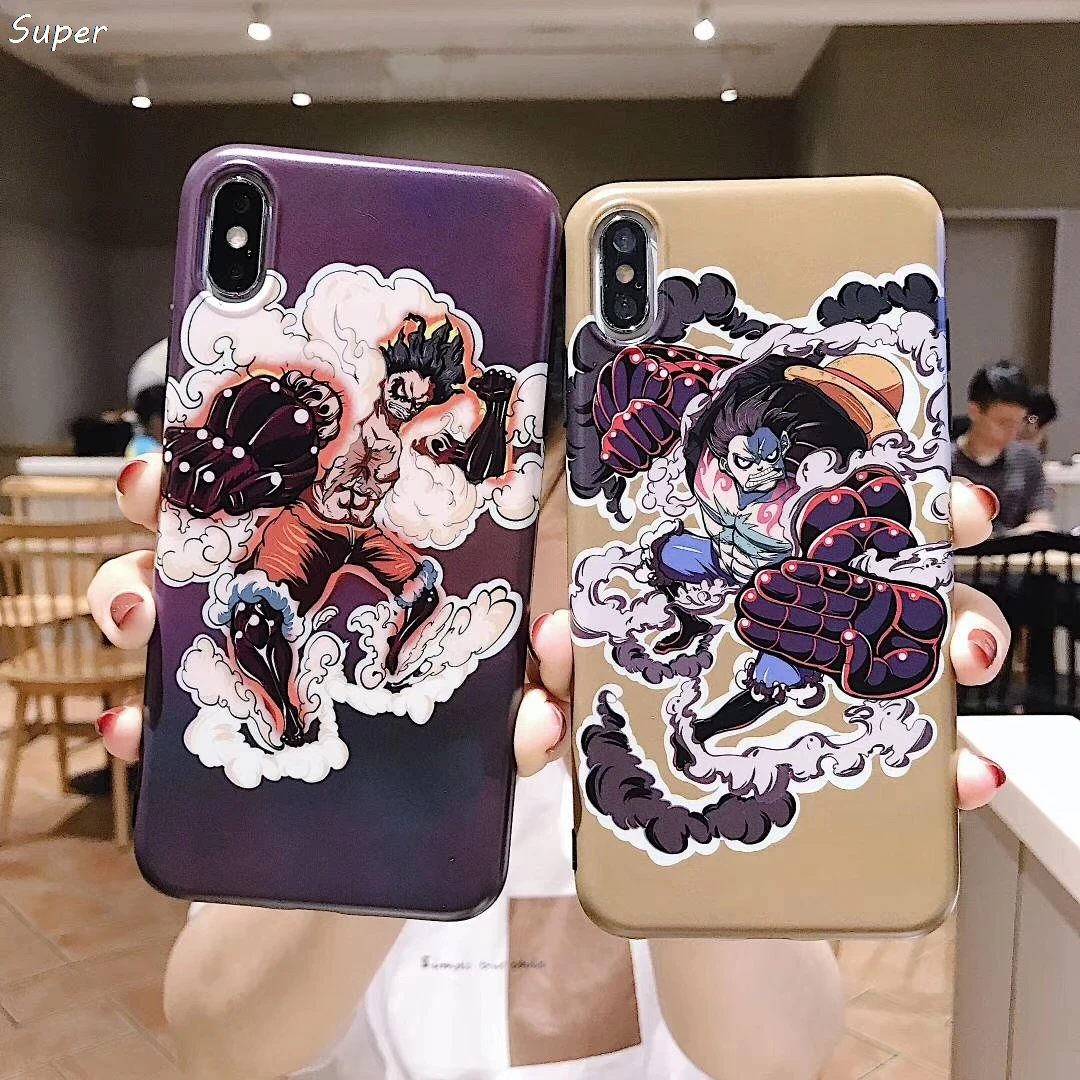 

One Piece Luffy Level 5 orangutan case for iphone 7 8 s 6 plus X XS Max Xr japan anime kemp Scrub IMD phone cover coque fundas