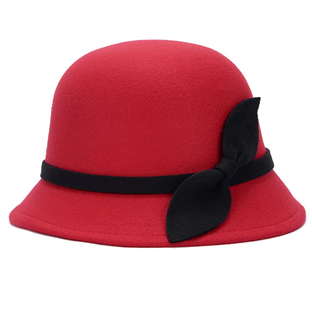 HL0005 Red Женская шапка осенне-зимние шапки Gorro Chapeu Кепка Chapeau Femme шерстяные шляпы hoed женский обруч шапки женские модные шапки - Цвет: HL0005 Red