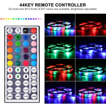 

Remote Controller String Lights Waterproof LED light 3528 LED multicolor Color Changing LED Strip Light with 44key