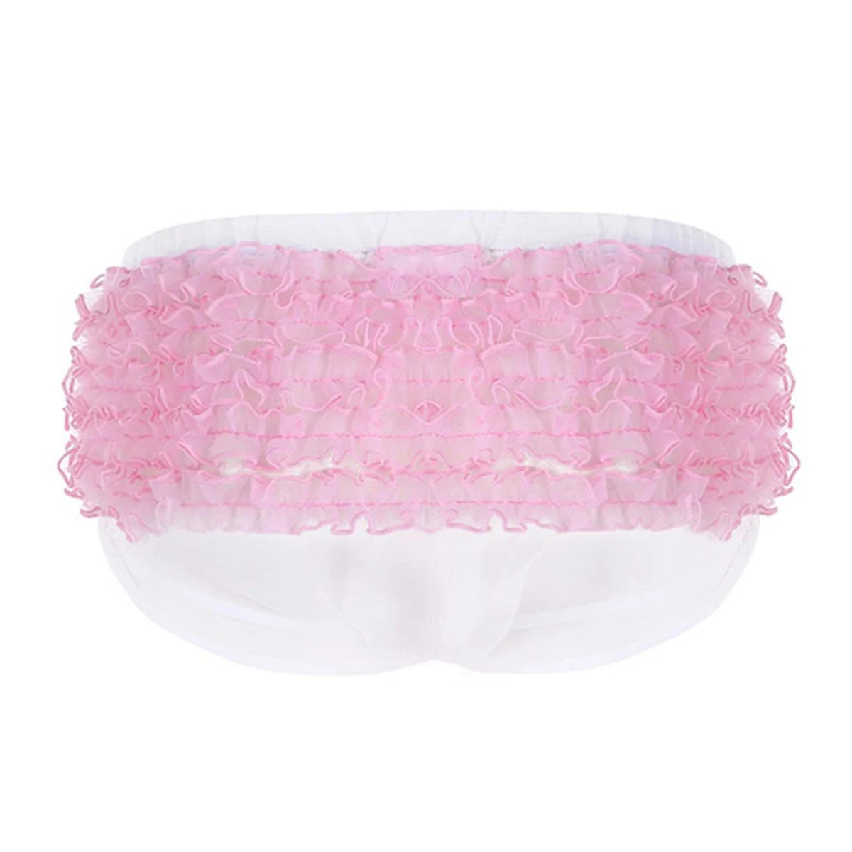 MSemis Мужское нижнее белье Sissy Frilly кружевные трусики с рюшами из органзы трусы