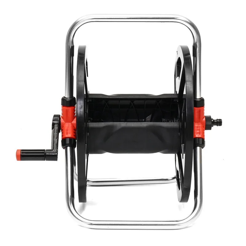 38x35x25cm Home Garden Hose Reel Holder Rack Pipe Storage Cart Gardening Water Planting Cart Aluminum Frame Irrigation Su