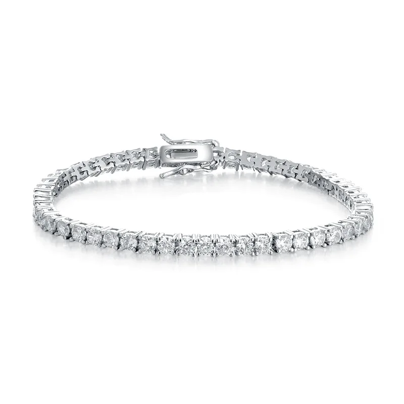 

Браслет женский позолоченный, 3 мм/шт, 18K, с цирконом, 7 дюймов, с коробкой