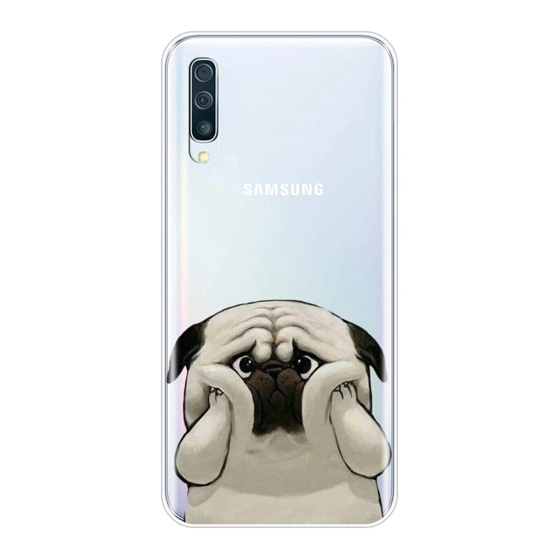 Мопс Французский бульдог задняя крышка для samsung Galaxy A40 A30 A20 A10 чехол для телефона силиконовый для samsung Galaxy A50 A60 A70 A80 Edge