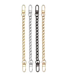 Short Gold Bag Chain For Diy Charms Bag Accessories 20cm Luggage Extension Chain Solid Color Chain Durable Metal Chain