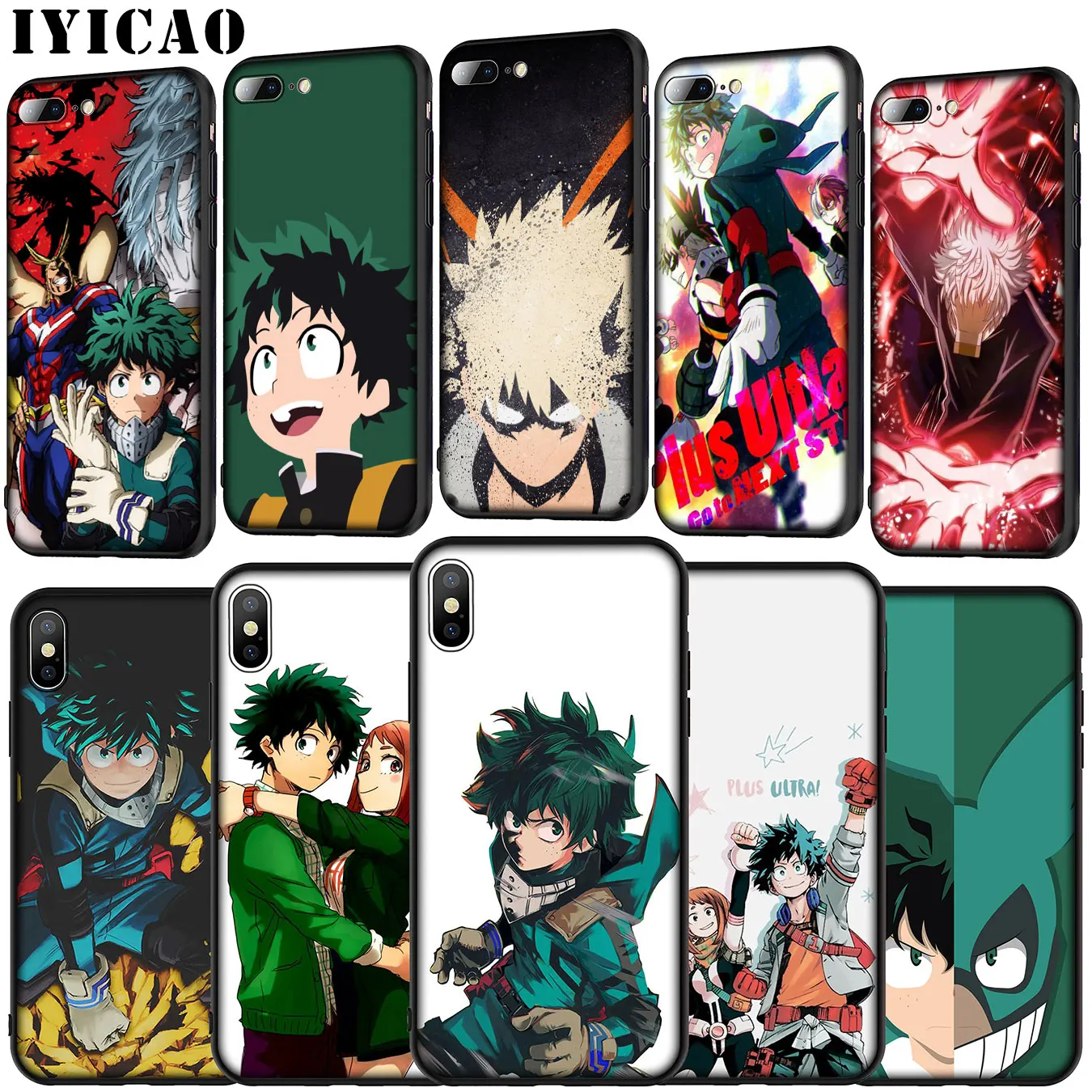 

IYICAO Cartoon My Hero Academy Soft Silicone Cover Case for Huawei P30 P20 Pro P10 P9 Lite Mini 2017 2016 P Smart Z Plus 2019