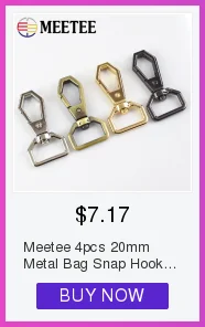 Meetee 7 мм Металлические пряжки для сумки ошейник для собаки застежка-краб карабины DIY сумки ремешки-цепи адаптер для часов оборудование