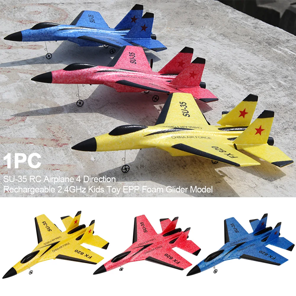SU-35 мощный двигатель Дети RC Самолет Модель Планера детские игрушки перезаряжаемые Крытый Открытый EPP пены 4 направления моделирования