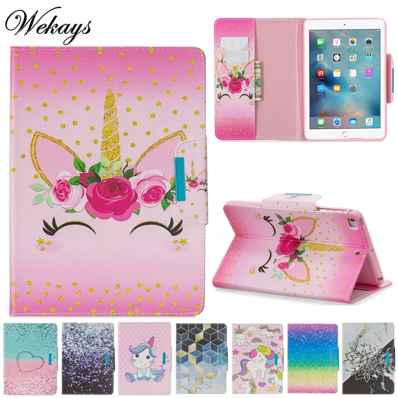 Wekays Coque для Apple IPad Mini 1 2 3 4 5 7,9 дюймов в виде единорога из мультфильма кожаный Fundas чехол для IPad Mini 5 4 3 2 1 7," Обложка чехол s
