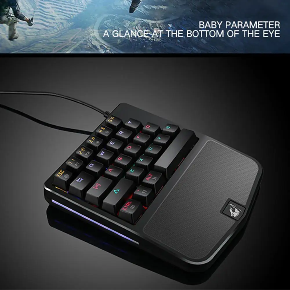 Механическая игровая клавиатура Thunder с RGB подсветкой портативная мини игровой