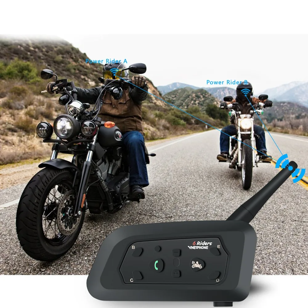 Vnetphone V6   1200M   6 ̴  BT  Motocicleta  , ũ  