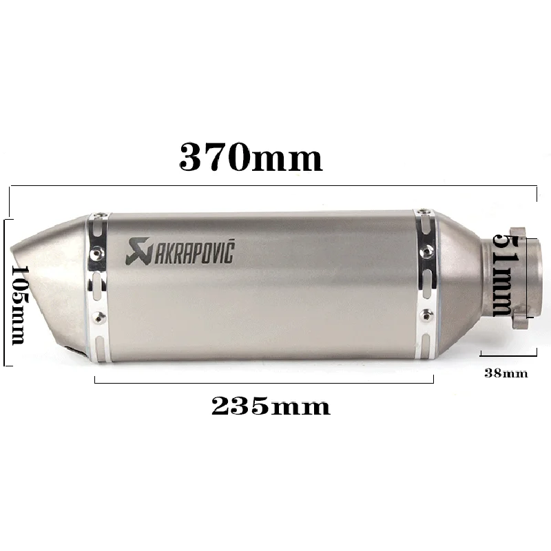 36-51 мм Универсальный мотоцикл Akrapovic выхлопная Модифицированная глушитель труба скутер питбайк грязь Мотокросс для Yamaha R1 ER6N CBR250R