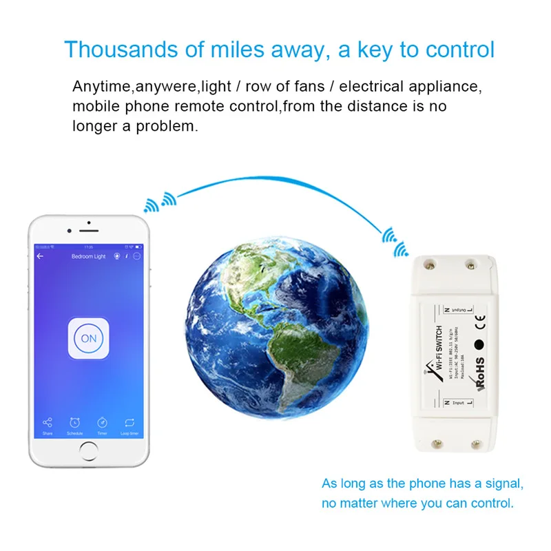 WiFi Smart Light Switch Universal Breaker Timer Smart Life APP Wireless Remote Control Works with Alexa Google Home IFTTT DIY