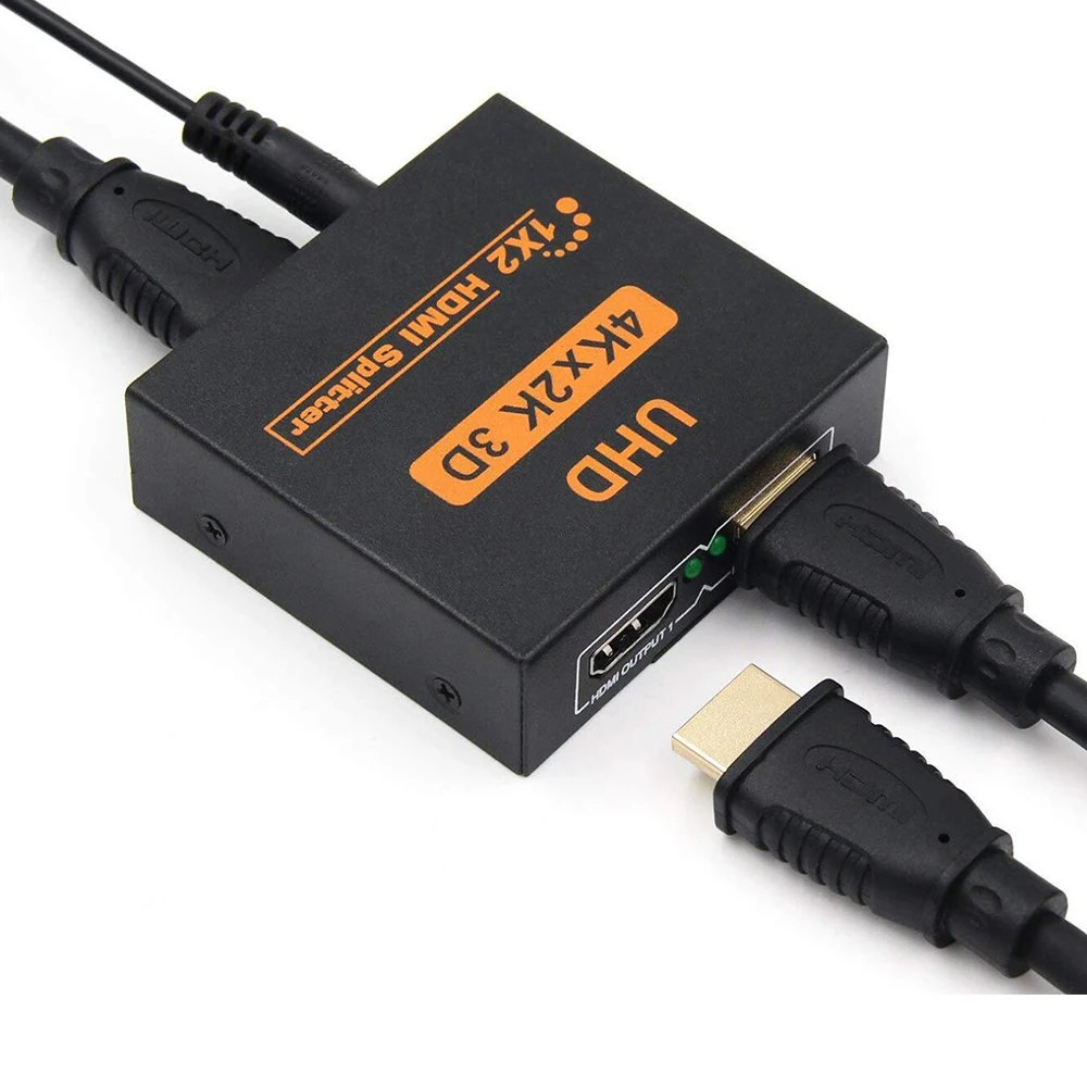 UHD 4K HDMI сплиттер 1X2 порт HDMI коммутатор усилитель втулка ретранслятора HDMI 3D& 1080P 4K X 2 K/30 HZ
