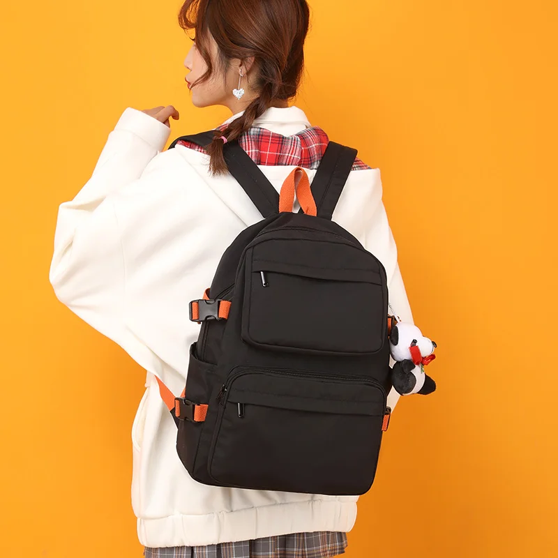 BPZMD водонепроницаемый нейлоновый школьный рюкзак для женщин, рюкзаки для путешествий с несколькими карманами, женская школьная сумка для девочек-подростков, книга