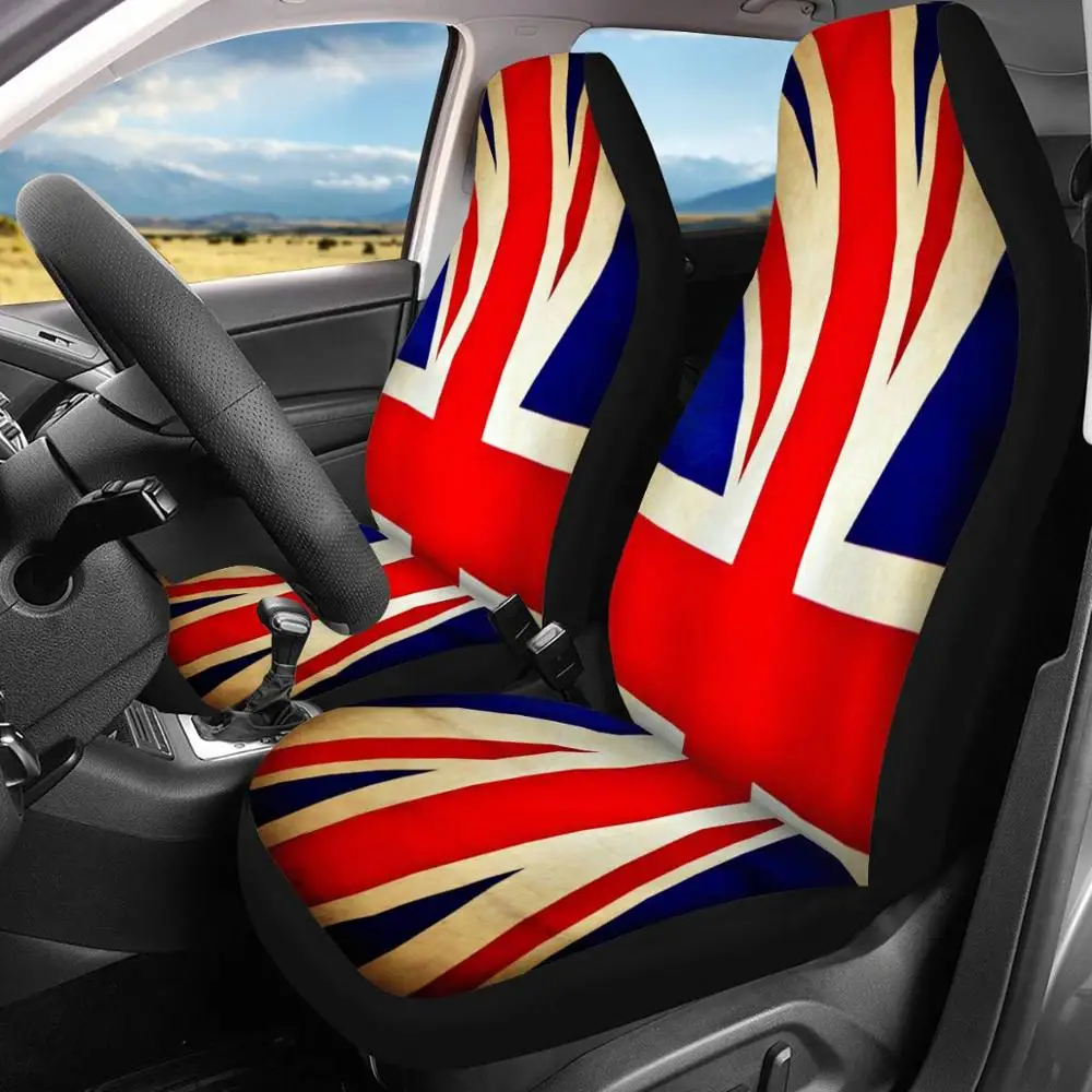 HUGSIDEA Funda de asiento de coche con bandera de Reino Unido HUGSIDEA Funda de asiento de coche con bandera de Reino Unido