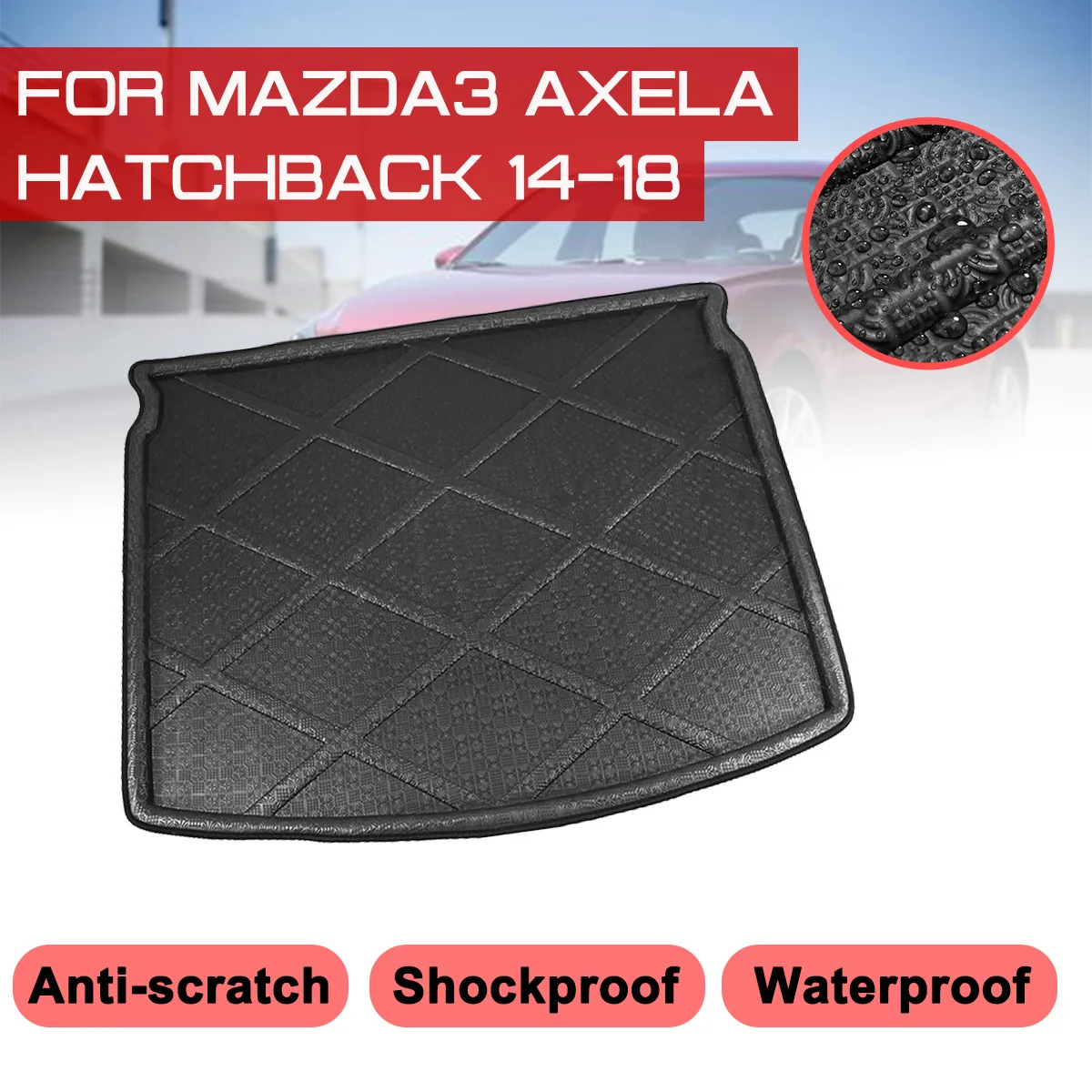 Car Floor Mat Carpet Rear Trunk Antimud Cover For Mazda3 Axela