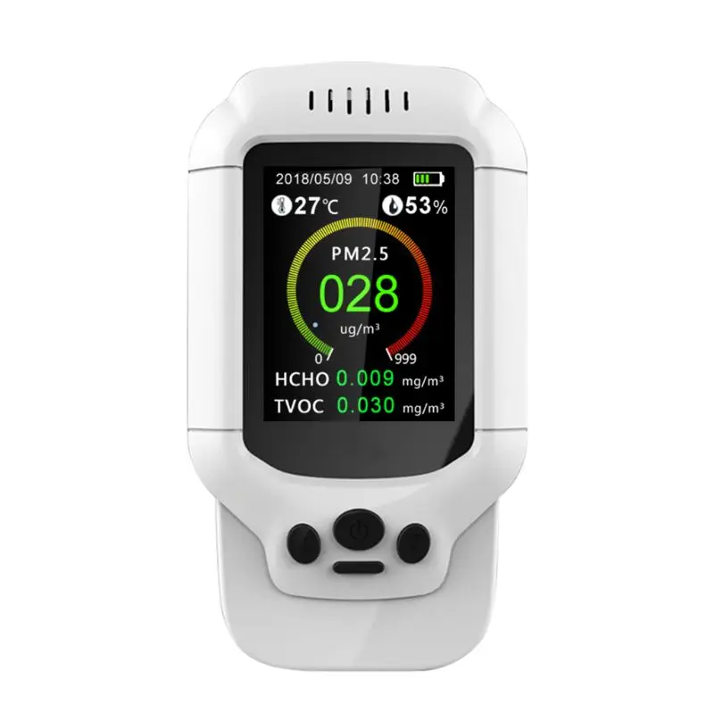 OOTDTY Pm2.5/Hcho/Tvoc Gas Tester Aqi Detector Air Quality Monitor Home Smog Meter 63HF