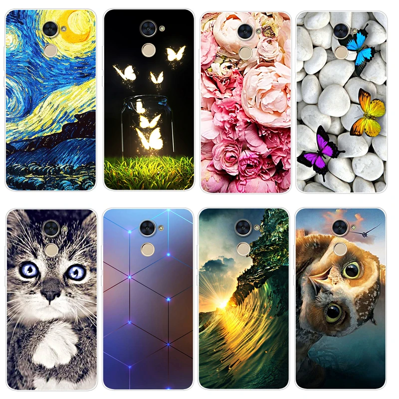 

y7 prime Butterfly Case For Huawei y7 prime case Cover TPU fashion soft y7 2017 phone Cases for Huawei y7 prime