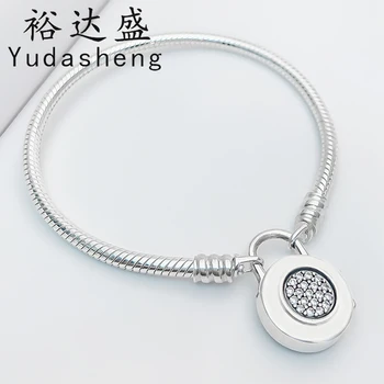 

Moments Padlock Chain Clasp Snake-shaped Bracelet with Various Matching Methods Fit Original Charm
