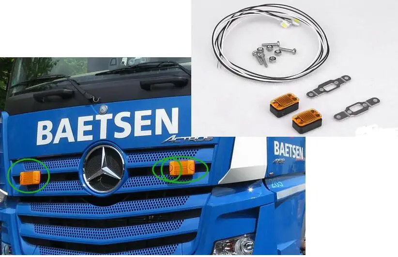 Светодиодные фонари декоративные для 1/14 RC Tamiya R620 R470 R730 MAN TGX BENZ 1851 3363 VOLVO Hino 700 V8 тягач 6x4 грузовик - Цвет: S-1262