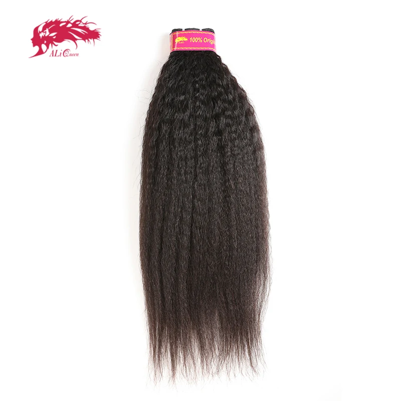 

Ali Queen Hair Products 1/3/4Pcs Lot Kinky Straight Hair Human Virgin Hair Extension 14-26inches Brazilian Hair Weave Bundles