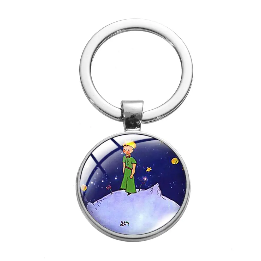 SONGDA Классический Аниме маленький брелок принц посеребренный стеклянный купол для ключа цепь сумка Шарм сказка брелок держатель детский подарок - Цвет: Style 14