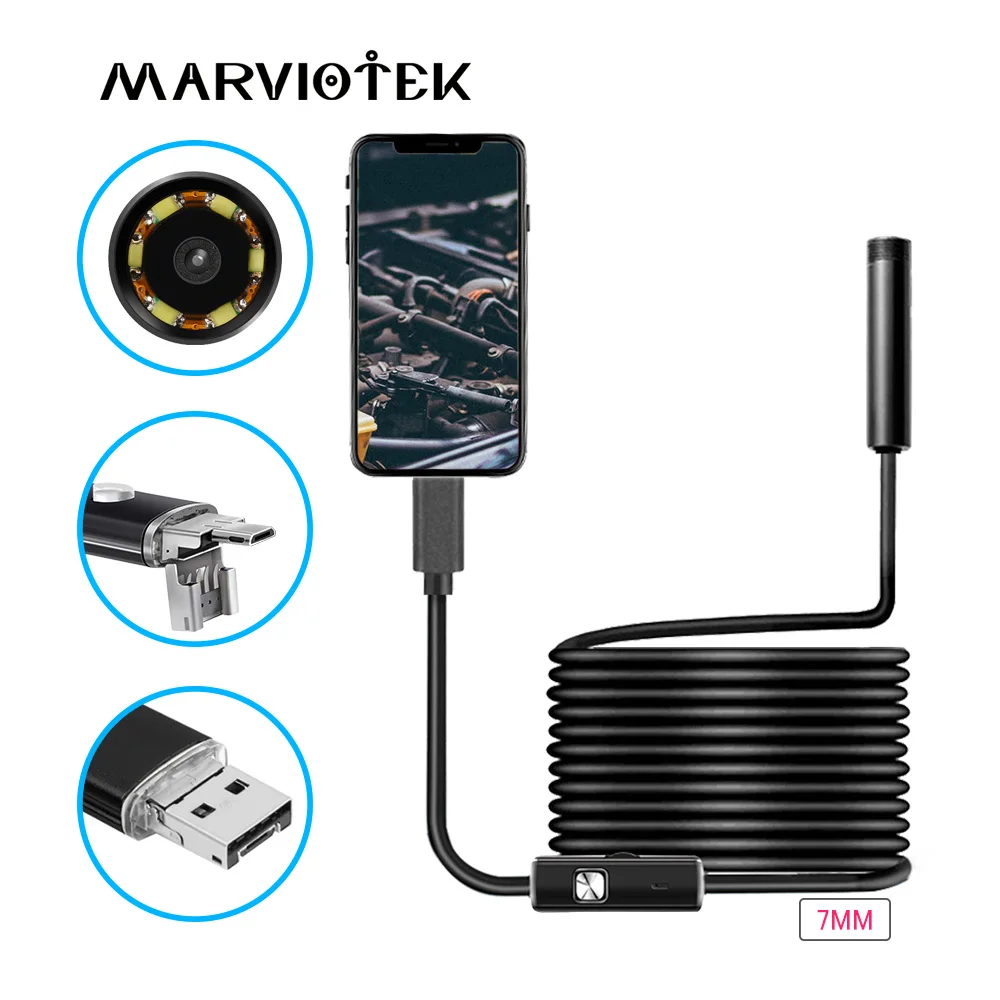 Wifi Endoscope Camera HD USB Android Endoscope Waterproof 6 LED Borescope Inspection Camera Endoscop