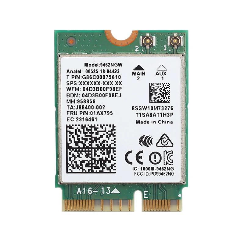 Dual Band 433Mbps Wireless 9462NGW M.2 NGFF 2.4G/5GHZ 802.11ac Wifi ...