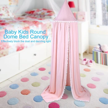 

Puseky Baby Kids Round Dome Bed Canopy Mosquito Netting Curtain Cover Home Bedroom Decoration