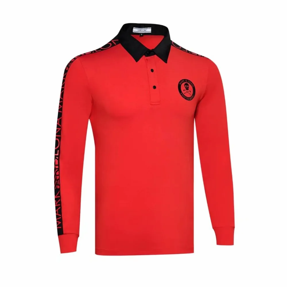 Мужская спортивная одежда для гольфа с длинными рукавами; футболка; 3 цвета;