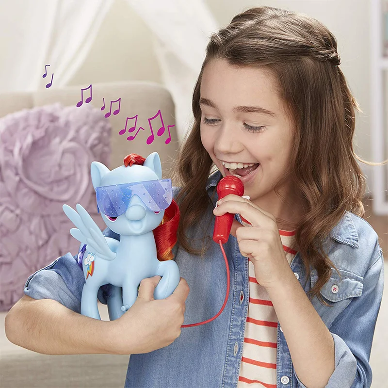 Hasbro игрушки My Little Pony, певица музыка юбкой всех цветов радуги; платье в игровых аниме Рисунок модели игрушки для девочек игровой домик игрушки куклы 21 см