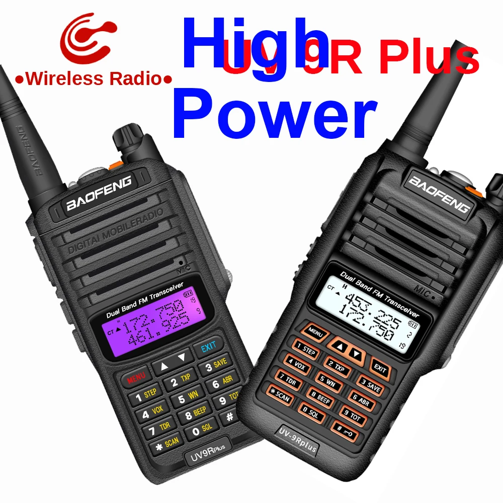 Baofeng UV 9R Plus walkie talkie 10-50km Long range two way radio baofeng vhf uhf uv9r plus ham radio CB radio station