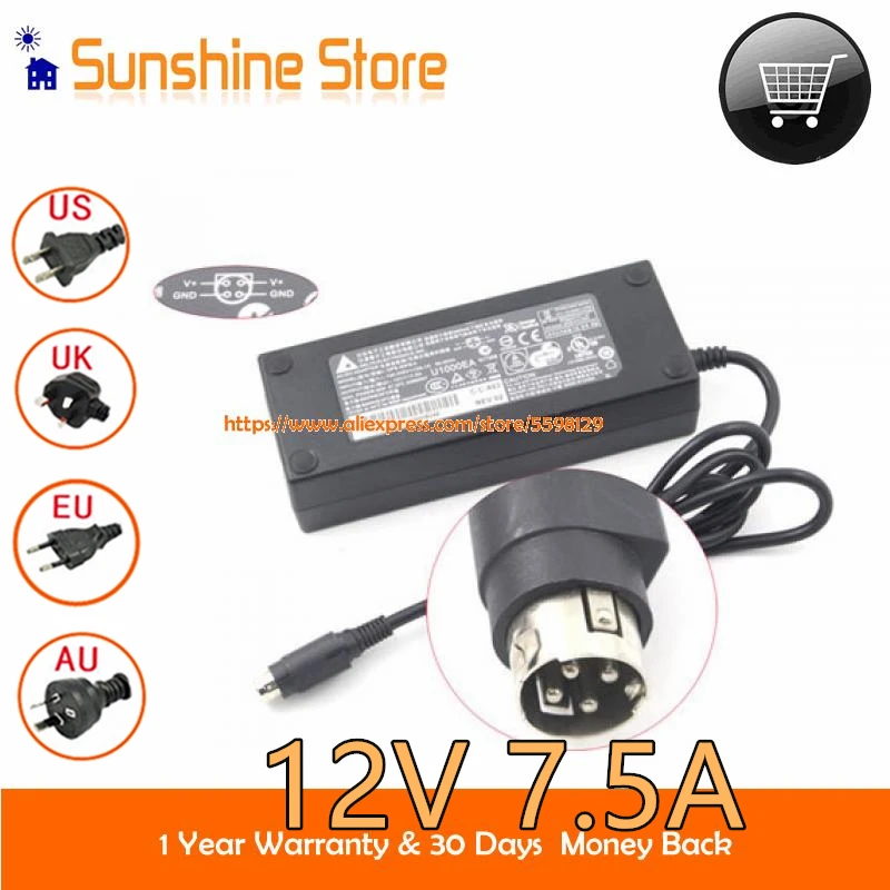 

Genuine Delta DPS-90FB A Charger HU10065-11068 12V 7.5A 90W Adapter GLTD1420008248 NETGEAR 332-10384-01 CAM090121 332-10581-01