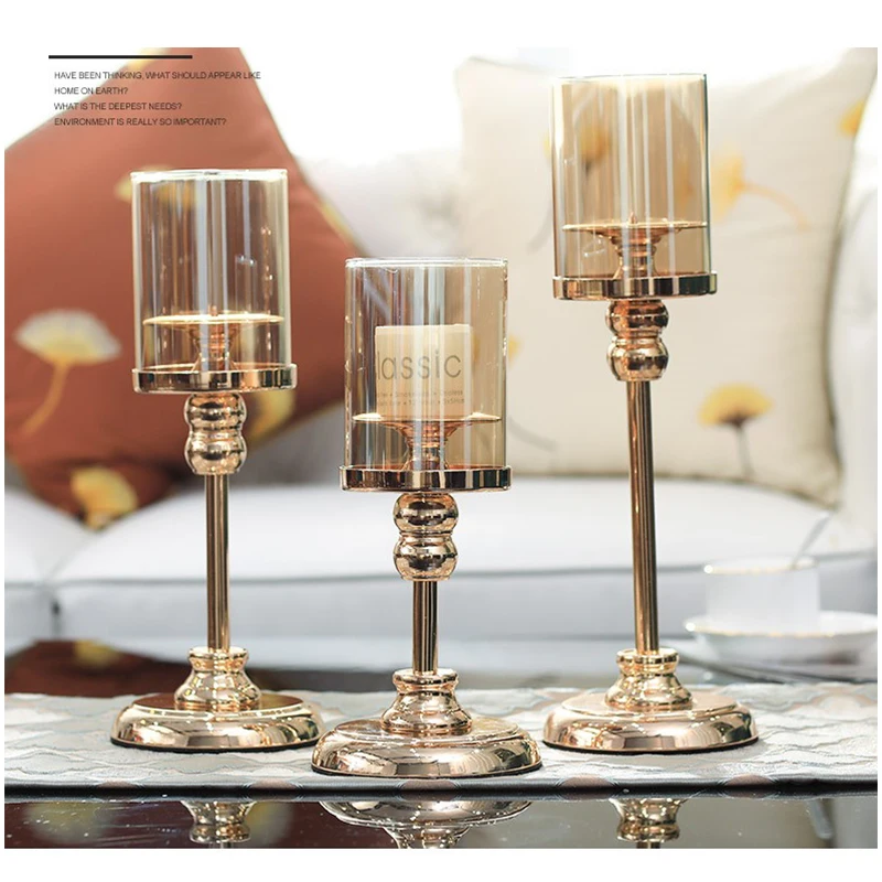 European Retro Style Fragrant Candlestick Romantic Dining Home Decor