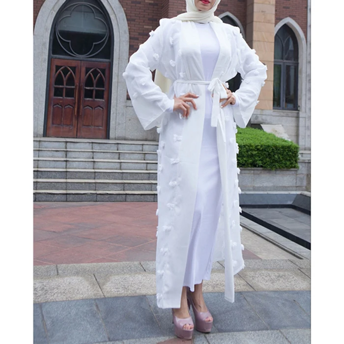 Элегантное мусульманское платье-макси с цветочным принтом, кардиган, юбка с цветочным рисунком, длинные халаты с аппликацией, туника