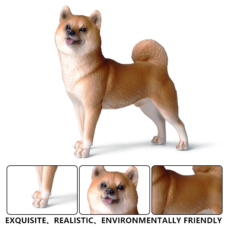 Children's Solid simulation animal model Wang Xingren new Shiba Inu Akita dog model pet dog toy Collecting gifts Toy model