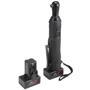 

Botique-EU Plug, 28V Right Angle Rechargeable Ratchet Wrench Set Electric Ratchet Wrench Rechargeable Electric Cordless