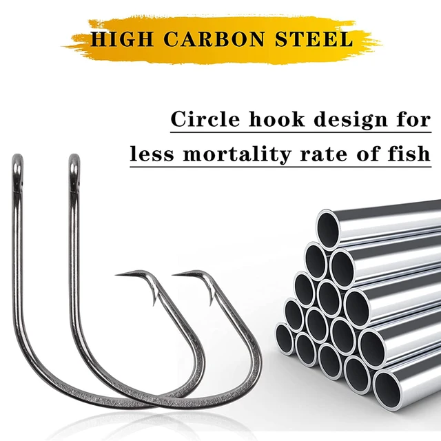 Circle Fishing Hooks Saltwater  Carbon Steel Fishing Hooks Kit - Circle  Hooks - Aliexpress