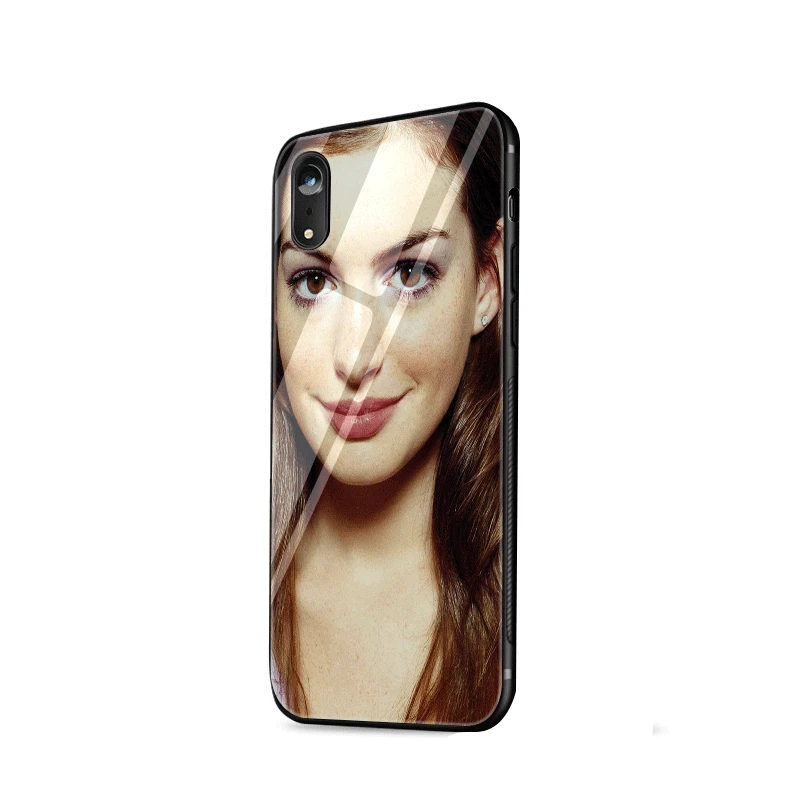 Стекло чехол для телефона из ТПУ с Стекло для Apple iPhone 5 5S SE 6 6S 7 8 Plus XR X XS Max Энн Хэтэуэй - Цвет: G8